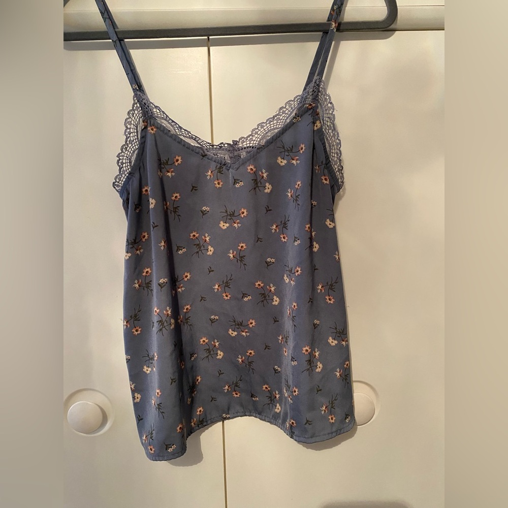 Vintage Hollister Blue Floral Cami Top